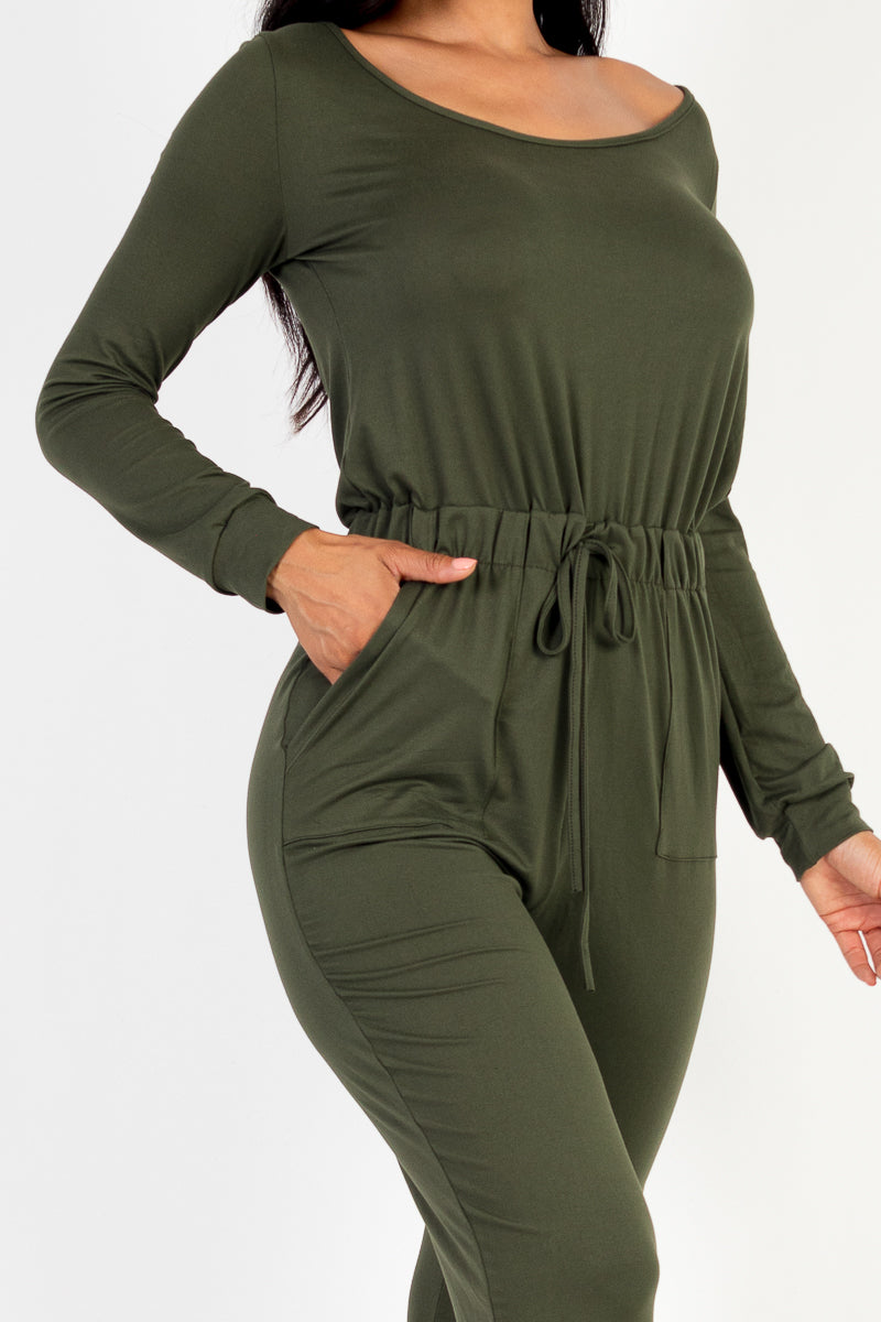 Capella Tie-Waist Long Sleeve Jumpsuit