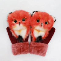 Winter Gloves Girls Christmas Gifts Kids Adults Gloves 5-15 Years Winter Warm