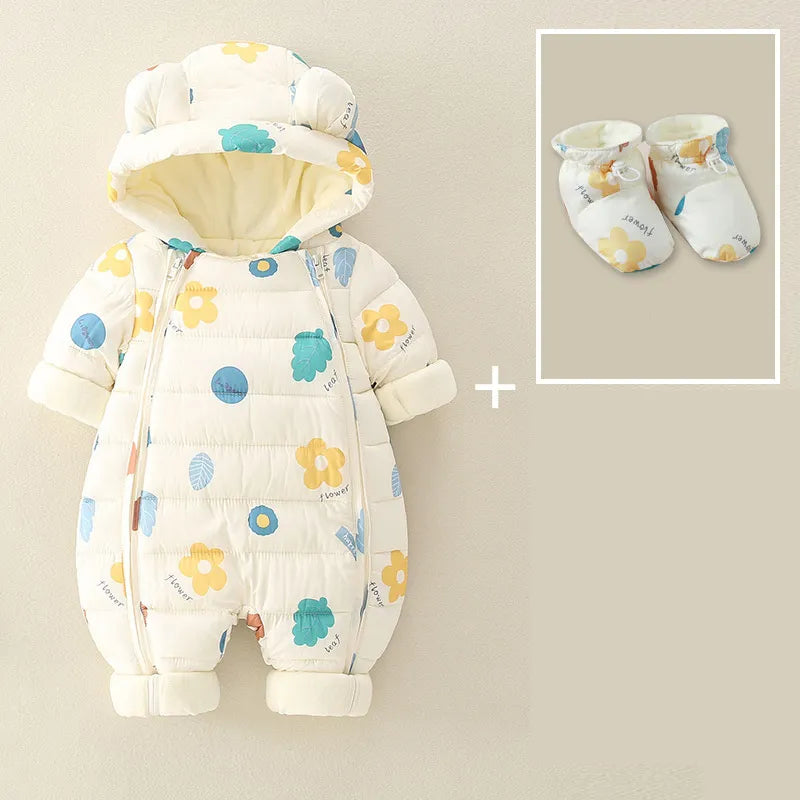 Warm Winter Wear for Baby Boys & Girls | Cotton Overalls Snowsuit"