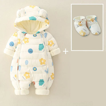 Warm Winter Wear for Baby Boys & Girls | Cotton Overalls Snowsuit"