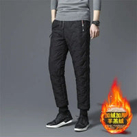 "Winter Lambswool Men's Jogger Pants: Warm, Thicken, and Waterproof"