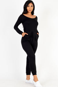 Capella Tie-Waist Long Sleeve Jumpsuit