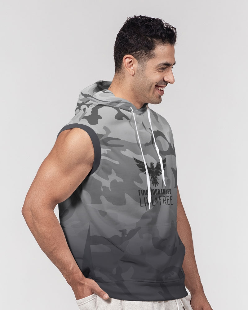 Men's Heavyweight Live Free Camo Sleeveless Hoodie