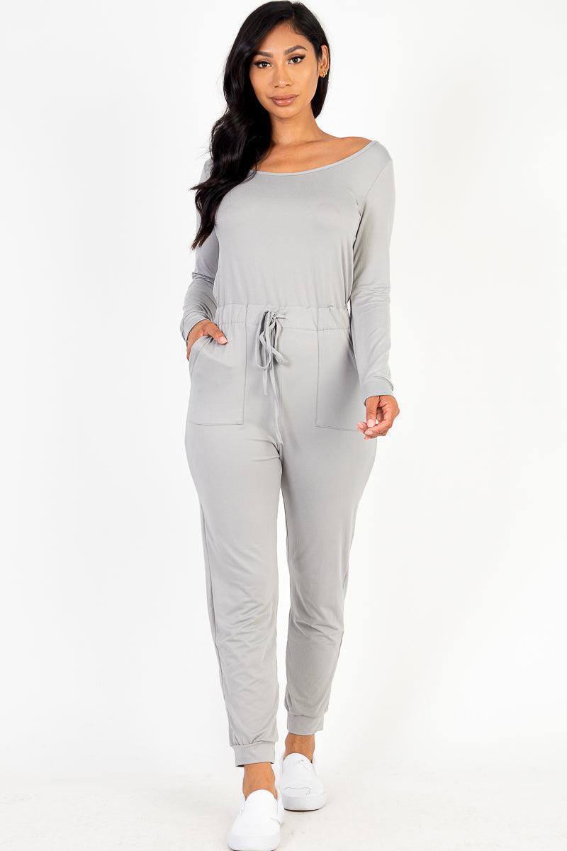 Capella Tie-Waist Long Sleeve Jumpsuit