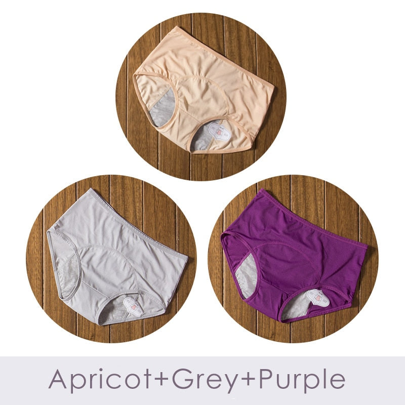 3pcs Leakproof Menstrual Panties for Women