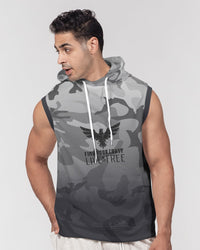 Men's Heavyweight Live Free Camo Sleeveless Hoodie