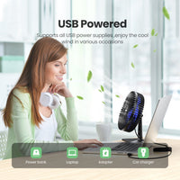 GAIATOP USB Desk Fan - Stay Cool and Comfortable Anywhere - Fully-customizable airflow for personalized relief