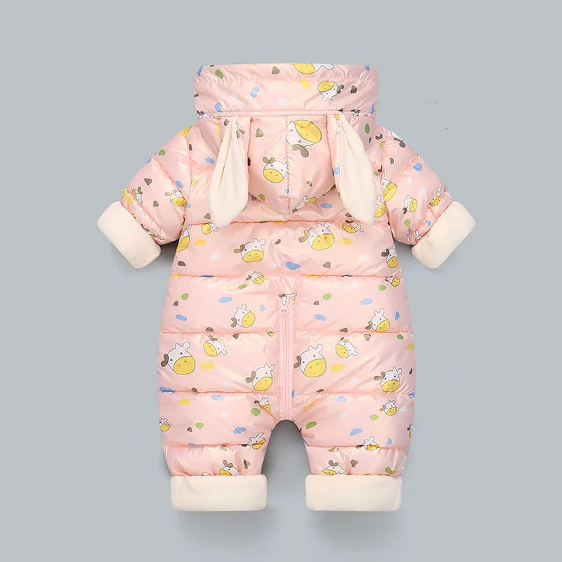 "Newborn Winter Fashion Snowsuit | Cotton-Padded Boy/Girl Jumpsuit"