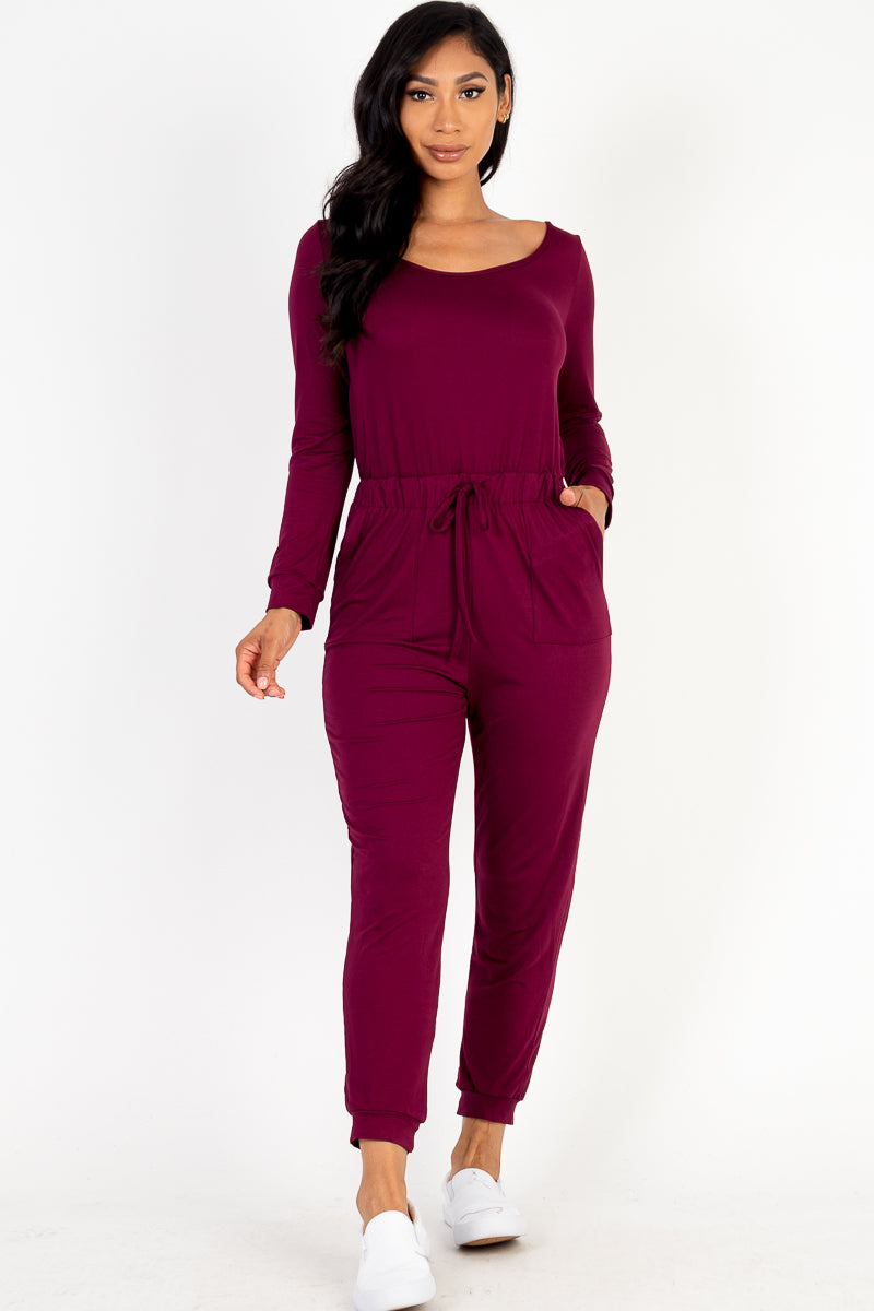 Capella Tie-Waist Long Sleeve Jumpsuit