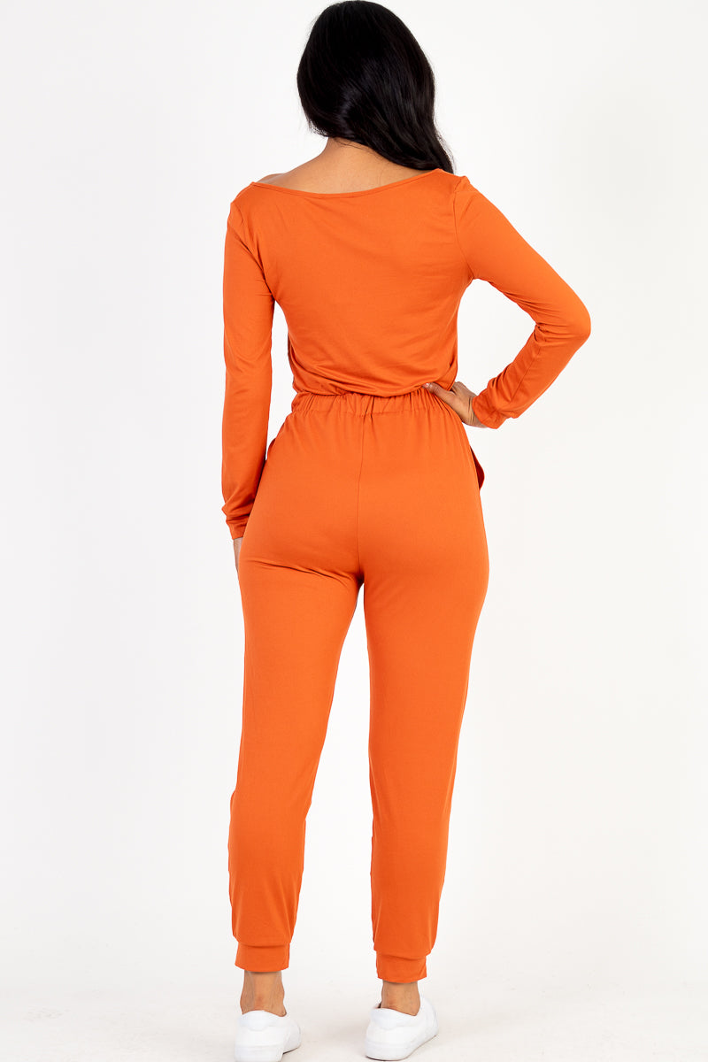 Capella Tie-Waist Long Sleeve Jumpsuit