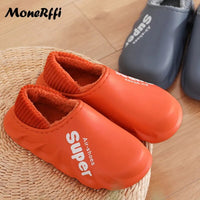 "Warm Waterproof Winter Slippers for Men and Women - Indoor/Outdoor Footwear"