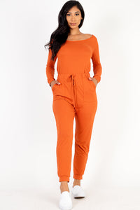 Capella Tie-Waist Long Sleeve Jumpsuit