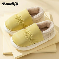 "Warm Waterproof Winter Slippers for Men and Women - Indoor/Outdoor Footwear"