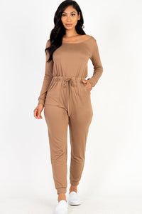 Capella Tie-Waist Long Sleeve Jumpsuit