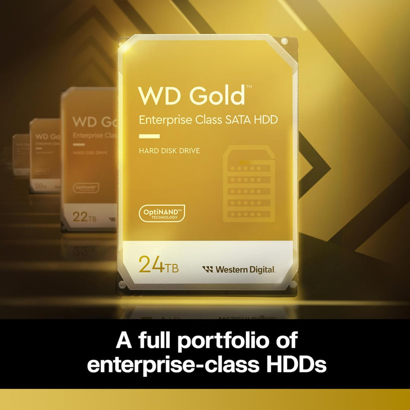 2TB WD Gold Enterprise Class Internal Hard Drive - 7200 RPM Class, SATA 6 Gb/S, 128 MB Cache, 3.5" - WD2005FBYZ