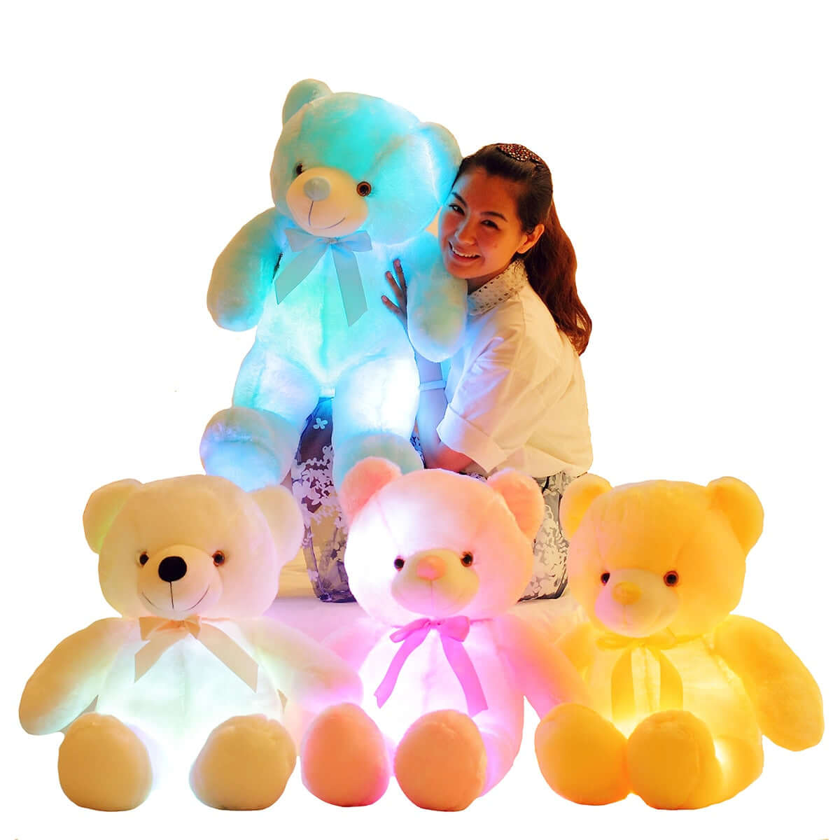 "Luminous LED Glowing Teddy Bear Plush Toy - Christmas Gift for Kids"