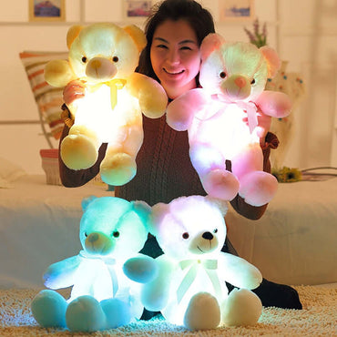 "Luminous LED Glowing Teddy Bear Plush Toy - Christmas Gift for Kids"