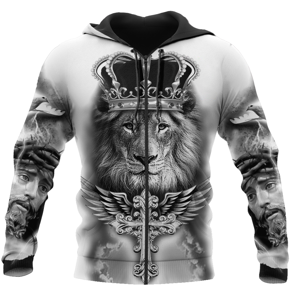 Animal Lion 3D Printed Men Hoodies Unisex Casual Pullover Zip Hoodie