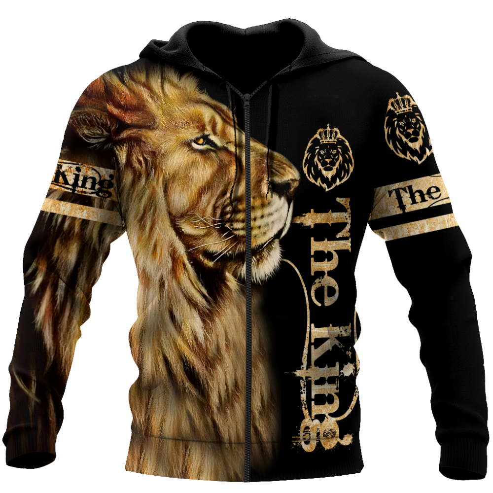 Animal Lion 3D Printed Men Hoodies Unisex Casual Pullover Zip Hoodie