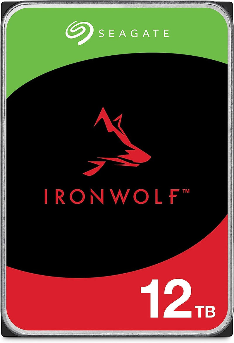 Ironwolf 12TB NAS Internal Hard Drive HDD – 3.5 Inch SATA 6Gb/S 7200 RPM 256MB Cache for RAID Network Attached Storage – Frustration Free Packaging (ST12000VNZ008)