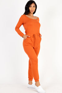 Capella Tie-Waist Long Sleeve Jumpsuit