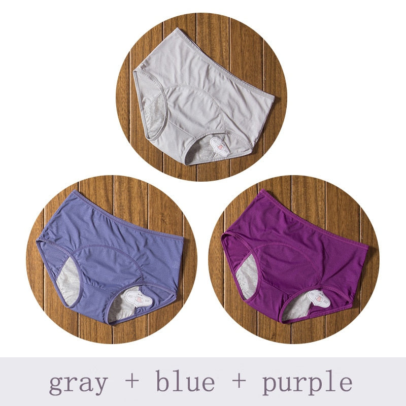 3pcs Leakproof Menstrual Panties for Women