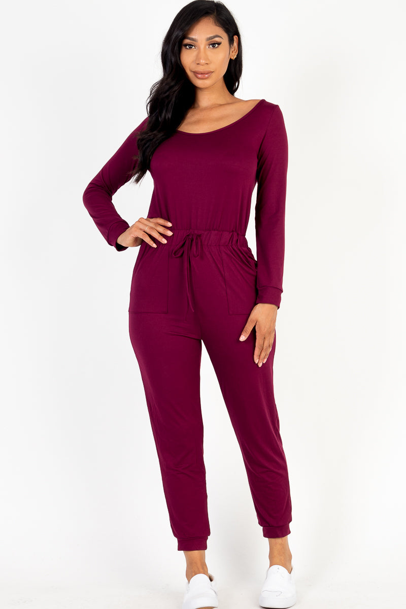 Capella Tie-Waist Long Sleeve Jumpsuit