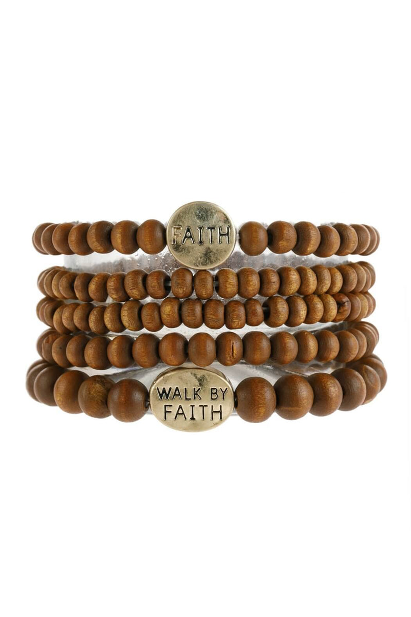 "Faith" natural stone bracelets