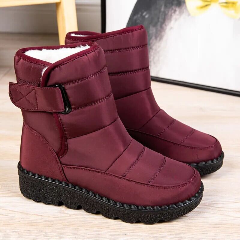 Cozy and Stylish Women's Snow Boots, Slip-On, Waterproof, and Plush