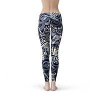 Women's Music Blue Leggings - Move with Confidence and Style