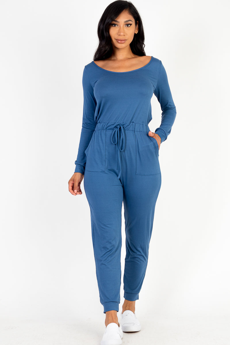 Capella Tie-Waist Long Sleeve Jumpsuit