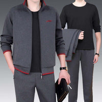 "3-Piece Men's Sweat Suit Set - Stylish and Casual Sportswear Set"