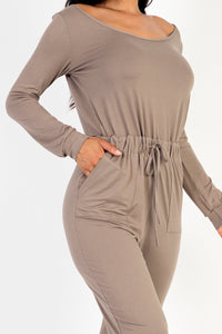 Capella Tie-Waist Long Sleeve Jumpsuit