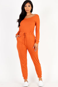 Capella Tie-Waist Long Sleeve Jumpsuit