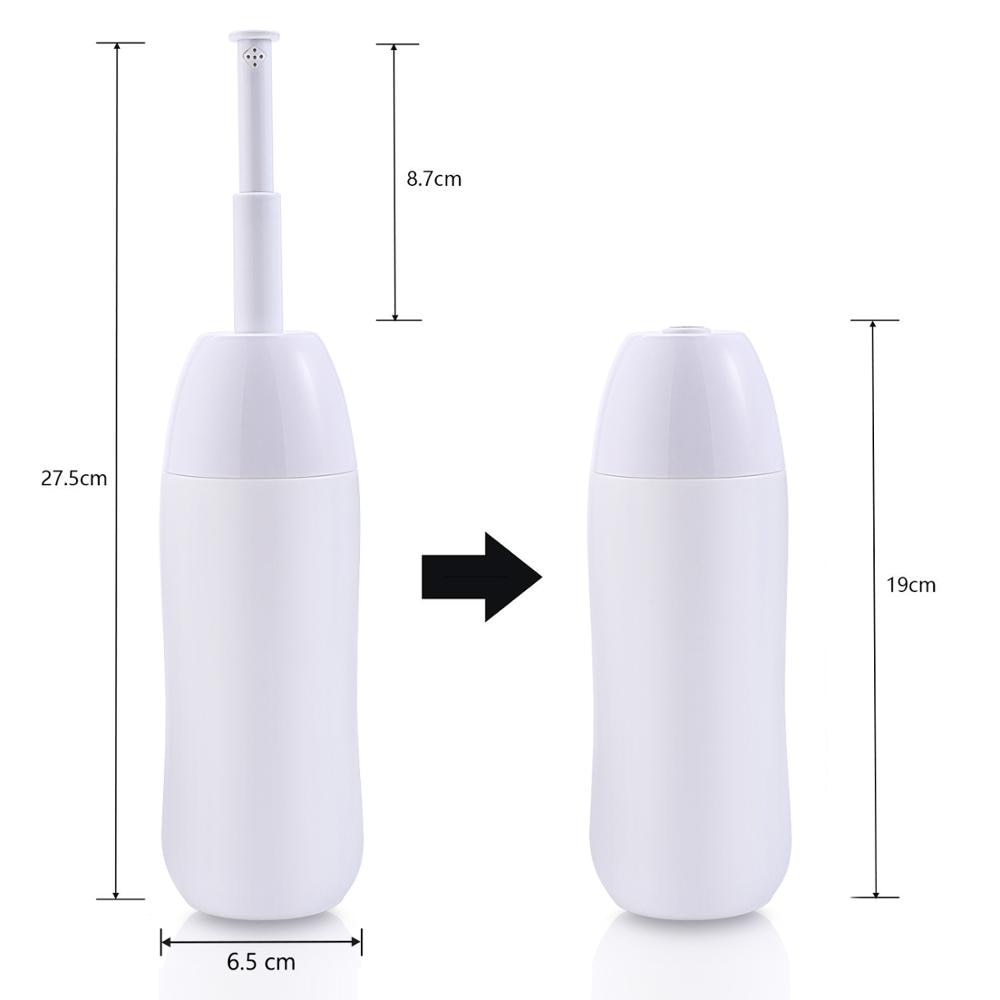 "Portable Travel Bidet: Handheld 400ml with Retractable Nozzle"