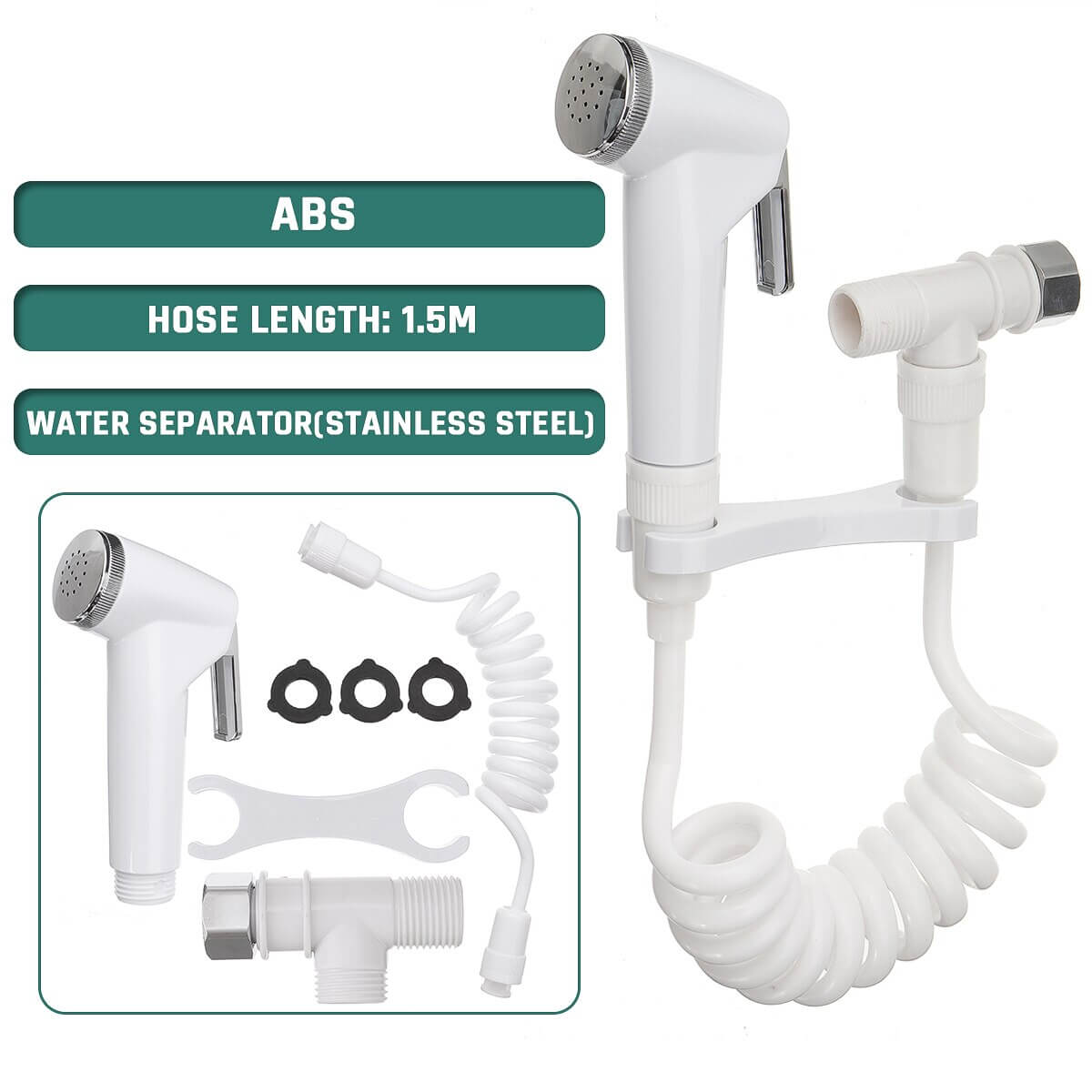 Portable ABS Bidet Sprayer Set, hand held, Portable, rechargeable bidet set