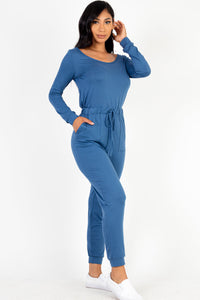 Capella Tie-Waist Long Sleeve Jumpsuit