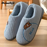 "Warm Waterproof Winter Slippers for Men and Women - Indoor/Outdoor Footwear"