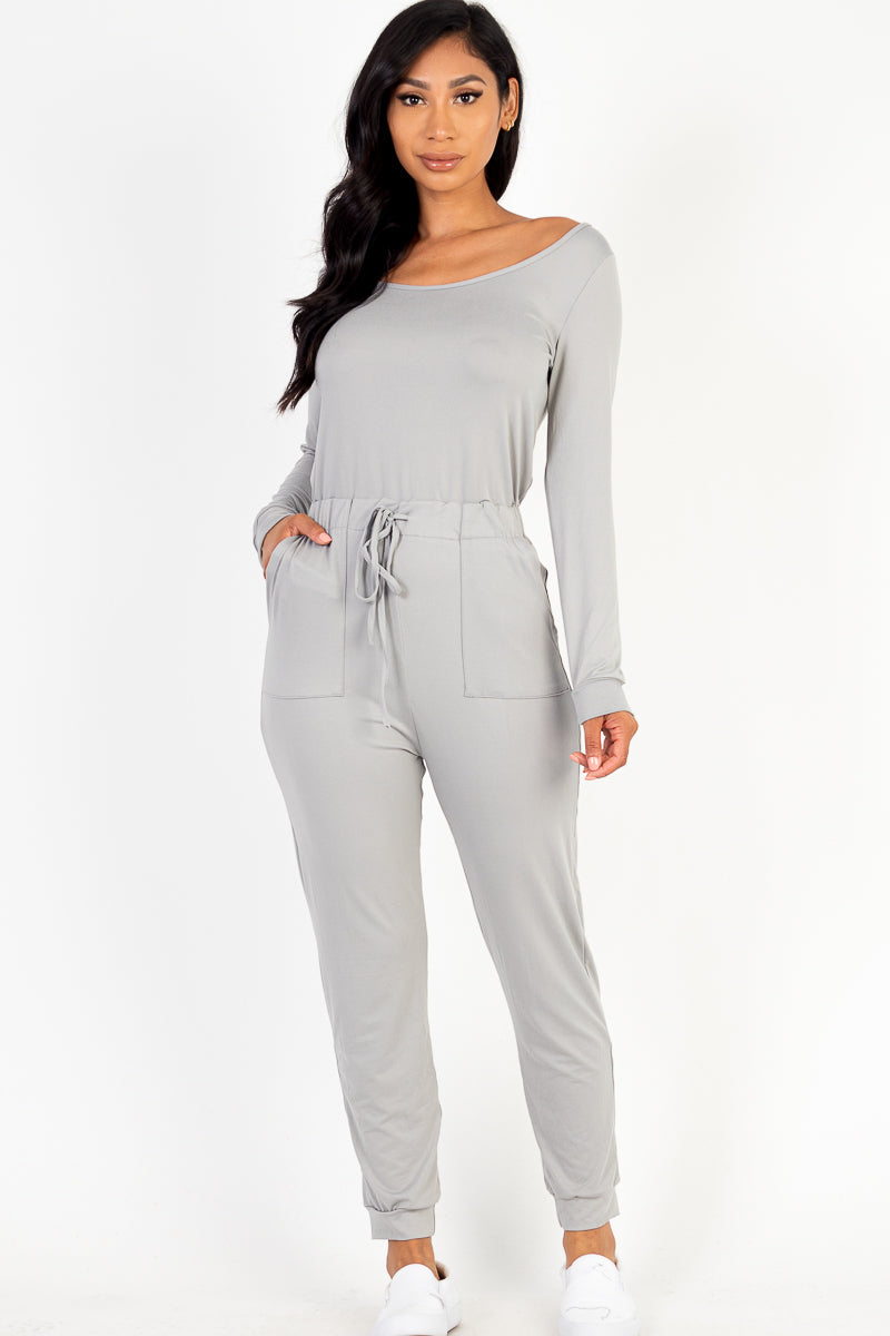 Capella Tie-Waist Long Sleeve Jumpsuit