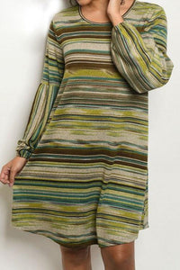 Stripe Long Sleeve Dress