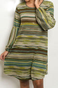 Stripe Long Sleeve Dress