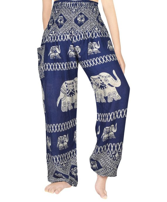 Blue Elephant Pants - Handcrafted with Lightweight Rayon